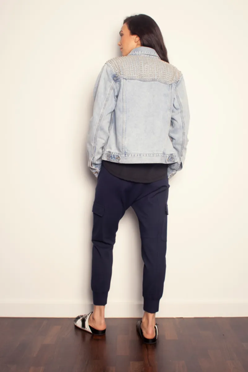 The Others - The Studded Denim Jacket - Mid Blue