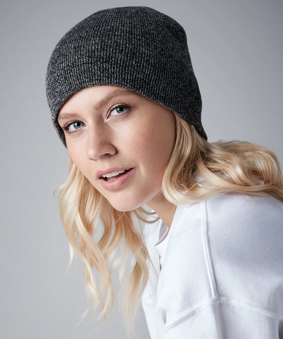 Two-tone pull-on beanie | Sky Blue