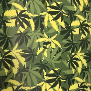 Ultra Flex Soft Metallic Cannabis Leaves 20” wide Heat TRANSFER Vinyl for T-Shirt and Apparel - HTV