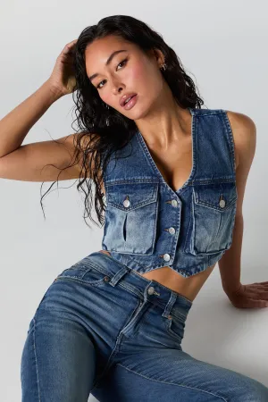 Veste cargo en denim