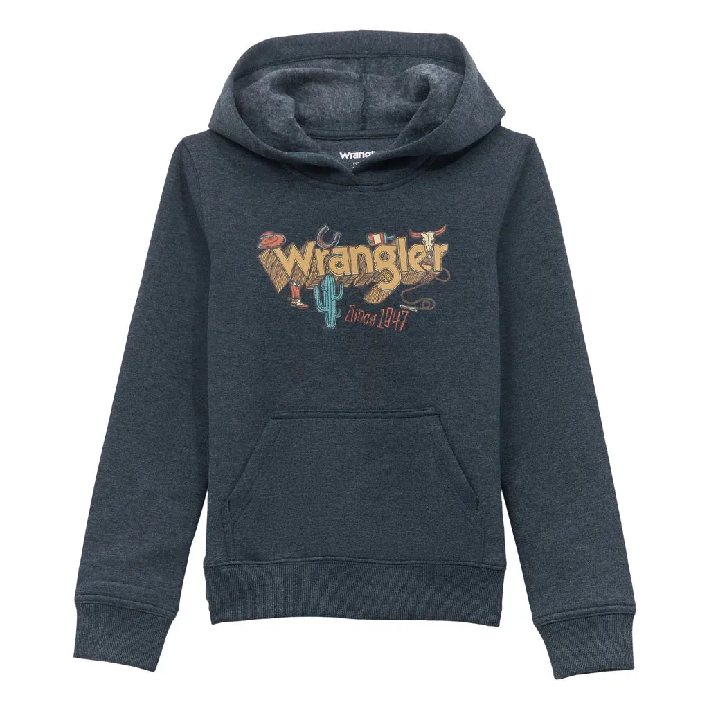 Wrangler Boy's Comic Graphic Hoodie - Dark Sharpie - 112354259